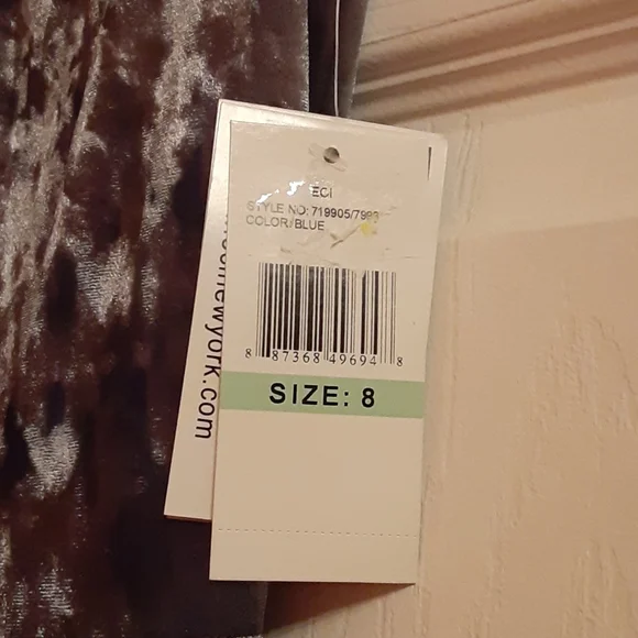 Eci Silvery Blue Crushed Velvet Dress - Picture 8 of 12